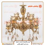 تولید کننده انواع لوستر کلاسیک 4 شاخه 8 شعله مدل آنیسا طلایی