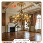 خرید بهترین لوستر کلاسیک 5 شاخه 10 شعله مدل آنیسا طلایی مخصوص پذیرایی