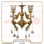 قیمت و خرید لوستر آویز دو شعله مدل صلیب فرشته آبکاری طلایی