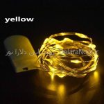 ریسه LED مفتولی ۵ متری باطری خور زرد