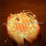 ریسه LED مفتولی ۵ متری باطری سکه ای همه رنگ